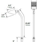 Focus Industries PGL02L12CAM 12V 3W Omni LED Cast Aluminum Putting Light with 25" Extension and Glass Lens, Camel Tone Finish
