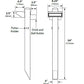 Focus Industries PGL042L12HTX 12V 2x3W Omni LED Cast Aluminum Putting Light with 54" ABS Post, Hunter Texture Finish