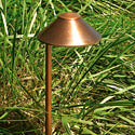 Focus Industries PL-01-RST-120V 120V Path Light 5.5" China Hat Style, Rust Finish
