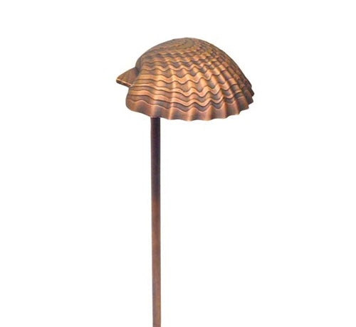Focus Industries PL-03-DCLEDP-CPR 12V 4W LED 300 lumens 5.25" Sea Shell Hat Path Light, Chrome Powder Finish