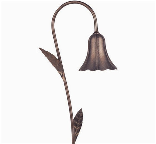 Focus Industries PL-04-LEDP-LVS-BRT 12V 4W LED 300 lumens Tulip Path Light with Stem Leaves, Bronze Texture Finish