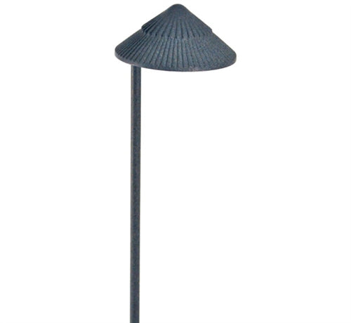 Focus Industries PL-21-CPR 12V 18W S8 Incandescent 5.75" Tiki Hat Path Light, Chrome Powder Finish