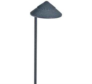 Focus Industries PL-21-LEDP-BRS 12V 4W LED 300 lumens 5.75" Tiki Hat Path Light, Unfinished Brass