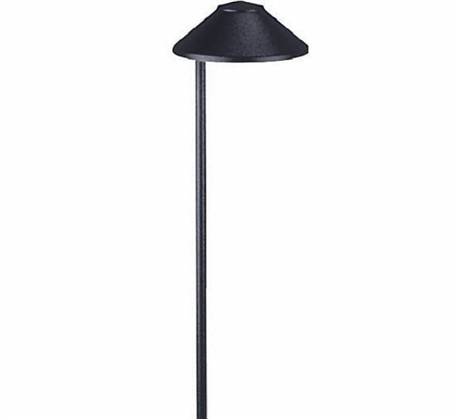 Focus Industries PL01L12LUN 12V 3W Omni LED 5.5" Cast Aluminum China Hat Path Light, Luna Finish
