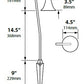 Focus Industries PL02L12CAM 12V 3W Omni LED 5.5" Spun Aluminum China Hat Path Light, Camel Tone Finish