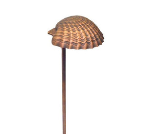 Focus Industries PL03DCL12CAM 12V 3W Omni LED Die Cast Aluminum Sea Shell Hat Path Light, Camel Tone Finish