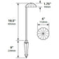 Focus Industries PL10L12RBV 12V 3W Omni LED Cast Aluminum Scallop Hat Path Light, Rubbed Verde  Finish