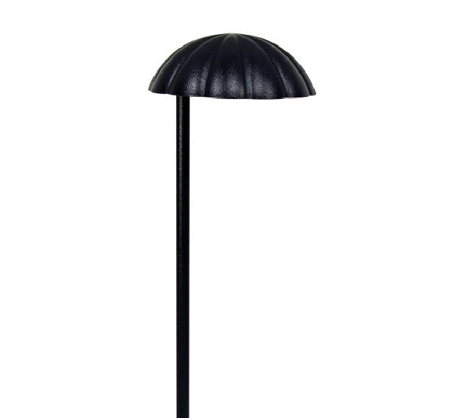 Focus Industries PL10L12STU 12V 3W Omni LED Cast Aluminum Scallop Hat Path Light, Stucco Finish