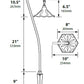 Focus Industries PL12L12CAM 12V 3W Omni LED 8" Cast Aluminum Oriental Hat, Camel Tone Finish
