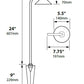 Focus Industries PL16L12CAR 12V 3W Omni LED 5.5" Spun Copper Bell Path Light with Copper Side Mount, Copper Acid Rust Finish
