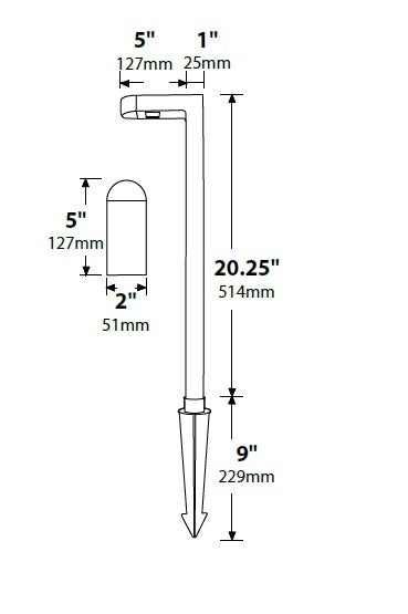 Focus Industries PL17L12BRT 12V 3W Omni LED Extruded Aluminum L-Shape Path Light with Glass Lens, Bronze Texture Finish