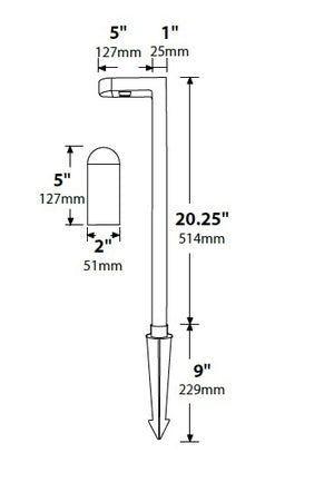 Focus Industries PL17L12RST 12V 3W Omni LED Extruded Aluminum L-Shape Path Light with Glass Lens, Rust Finish