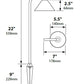 Focus Industries PL19L12BRS 12V 3W Omni LED 5.5" Spun Brass Bell Path Light, Brass Finish