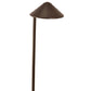 Focus Industries PL20L12BRT 12V 3W Omni LED 5.75" Cast Aluminum China Hat Path Light, Bronze Texture Finish