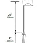 Focus Industries PL20L12WIR 12V 3W Omni LED 5.75" Cast Aluminum China Hat Path Light, Weathered Iron Finish