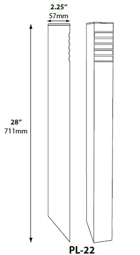 Focus Industries PL22L12RST 12V 3W Omni LED Square Aluminum 180 Degree Bollard Path Light, Rust Finish