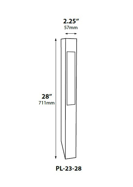 Focus Industries PL2328L12RBV 12V 3W Omni LED 28" Aluminum Bollard Path Light, Rubbed Verde  Finish