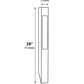 Focus Industries PL2328L12WIR 12V 3W Omni LED 28" Aluminum Bollard Path Light, Weathered Iron Finish