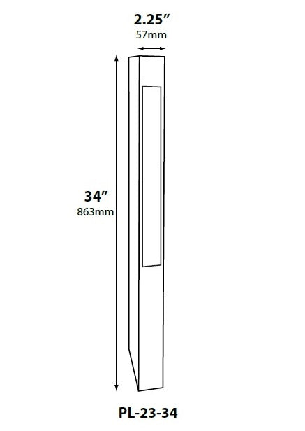 Focus Industries PL2334L12BRT 12V 3W Omni LED 34" Aluminum Bollard Path Light, Bronze Texture Finish
