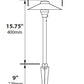 Focus Industries RXA01L12CPR 3W Omni LED 6" Adjustable Spun Aluminum China Hat Area Light, Chrome Powder Finish