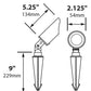 Focus Industries RXD02NLCPR 12V 20W MR16 Halogen Cast Brass Bullet Directional Light, No Lamp, Chrome Powder Finish