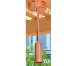Focus Industries RXS-08-CAR 12V 20W MR11 Halogen, Tube Shield Pendant Light, Copper Acid Rust Finish