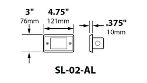 Focus Industries SL-02-AL-L12-CPR 3W Omni Super Saver LED Acrylic Lensed Step Light, Stamped Aluminum, , Chrome Powder Finish