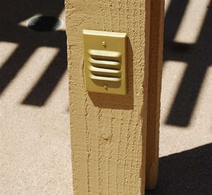 Focus Industries SL-02-VERT-BAV 12V 18W S8 Incandescent 4 Louver Vertical Step Light, Brass Acid Verde Finish