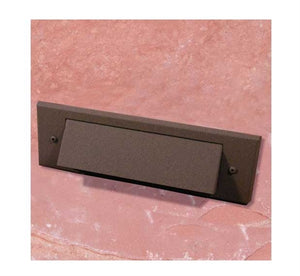 Focus Industries SL-04-1L-LEDP-STU 12V 8W LED flat panel 1 Louver Step Light, Stucco Finish