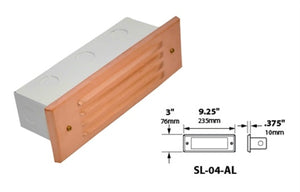 Focus Industries SL-04-AL-CAV 12V 18W S8 Incandescent Lensed Step Light, Copper Acid Verde Finish
