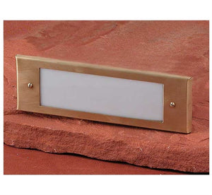 Focus Industries SL-04-ALLED3CAV 2x3W OMNI LED Acrylic Lensed Step Light, Stamp Copper, Copper Acid Verde Finish