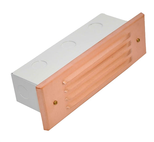 Focus Industries SL-04-LED3HTX 2x3W OMNI LED 4 Louvers Step Light, Stamp Aluminum, Hunter Texture Finish