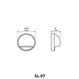 Focus Industries SL-07-LED3HTX 3W OMNI LED, Cast Aluminum Surface Dome Step Light, Hunter Texture Finish