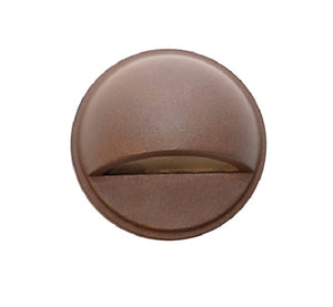 Focus Industries SL-07-SP-L4-STU 2W Omni Mini LED Bi-Pin, Aluminum Surface Dome Step Light, PVC Post, Stucco Finish