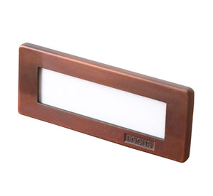 Focus Industries SL-08-AL-LEDPSB-CPR 12V 8W LED Flat Panel Step Light with Sand Blast Lens, Chrome Powder Finish