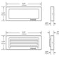 Focus Industries SL-08-LED3BAR 2x3W OMNI LED, Cast Brass 3 Louver Brick Light, Brass Acid Rust Finish