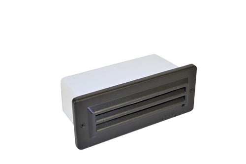 Focus Industries SL-08-T7-RST 120V 2x15W T7 Halogen 4 Louver Step Light, Rust Finish