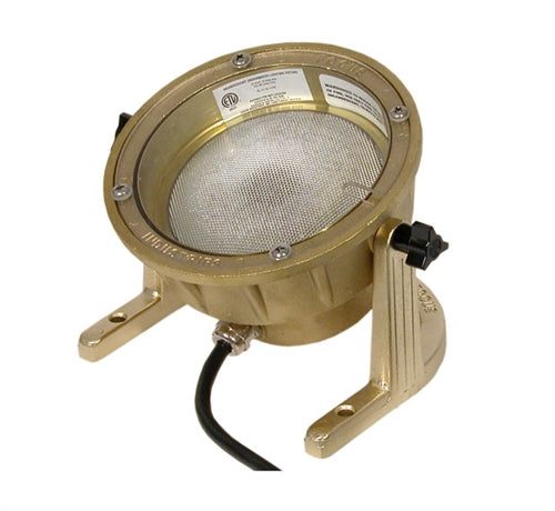 Focus Industries SL-11-AB-50W 12V 50W PAR36 Halogen, Underwater Light with Aiming Bracket, Unfinished Brass