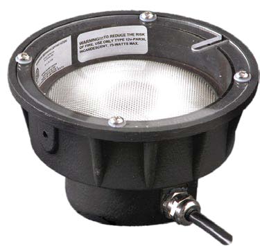Focus Industries SL-11-BAT 12V PAR36 Die Cast Brass Underwater Light, Black Acid Treatment Finish