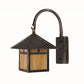 Focus Industries SL-13-LED3ICEBRS 3W OMNI LED Brass, Wall Mount Lantern, with Arm, Cracked Ice Glass, Brass Finish
