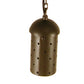 Focus Industries SL-15-LED3BAV 3W OMNI LED, Extruded Brass Hanging with Starlight Holes, Brass Chain, Jbox, Brass Acid Verde Finish