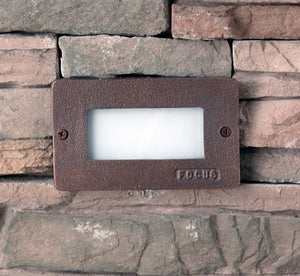 Focus Industries SL-17-ALLED3HTX 3W OMNI LED, Cast Aluminum Acrylic Lens Step Light, Hunter Texture Finish