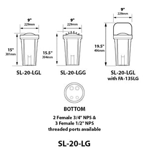 Focus Industries SL-20-LGLLEDP3840STU 21W LED PAR38 40 Degree Aiming Composite Well Light, Aluminum Holder, Stucco Finish