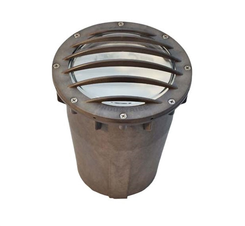 Focus Industries SL-20-MDGLEDP3840HTX 21W LED PAR38 40 Degree Aiming Composite Well Light, Aluminum Grate, Hunter Texture Finish