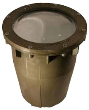 Focus Industries SL-20-MDLMR16-RST 12V MR16 Sealed Medium Aluminum Well Light with Convex Lens, Rust Finish