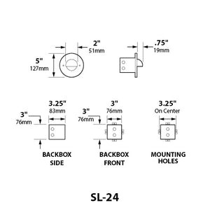 Focus Industries SL-24-LED3HTX 3W OMNI LED Round Step Light, Cast Aluminum, Hunter Texture Finish