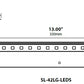 Focus SL-42-LG-LEDS-BLT 4W LED strip, Large 13" Aluminum Ledge Light, Black Textured