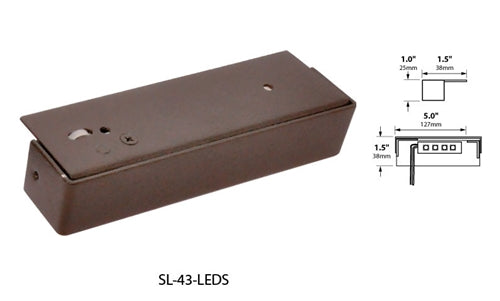 Focus Industries SL-43-LEDS-RBV 12V 2W LED, Rail Light, Rubbed Verde Finish