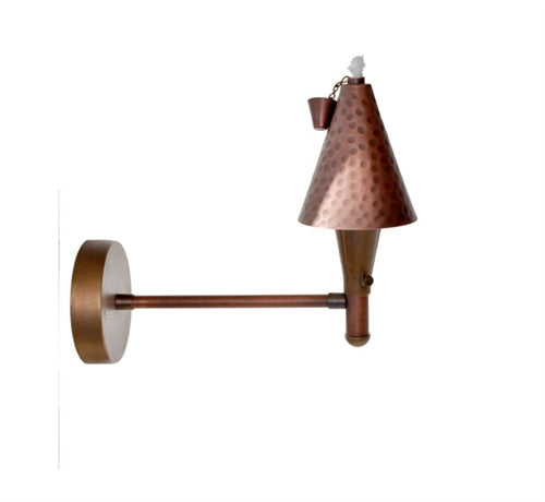 Focus Industries SL-47-CAR 12V 20W T4 Halogen, Tiki Torch Wall Mount, Copper Acid Rust Finish