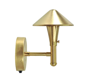 Focus Industries SL-49-BAR 12V 20W T4 Halogen, China Hat Wall Mount, Brass Acid Rust Finish